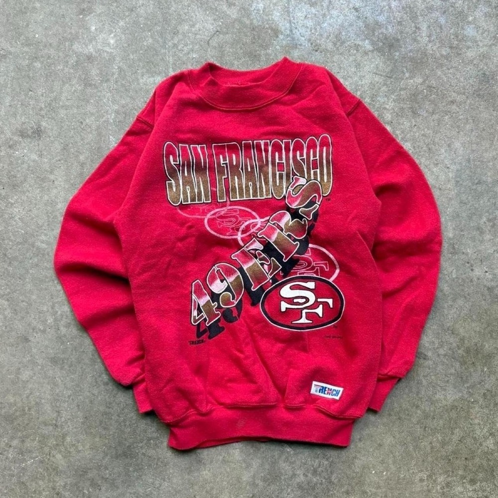 Vintage 90s San Francisco 49ers red crewneck sweatshirt Size women's XS